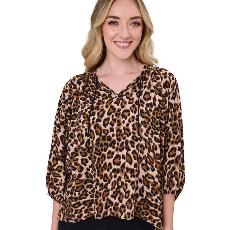 Lemon Tree Gianna Top Leopard Print image number 0